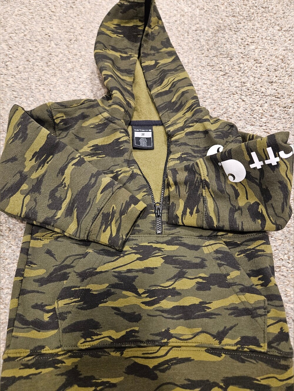 Carhartt Toddler Camo Hoodie, New Without Tags 2T